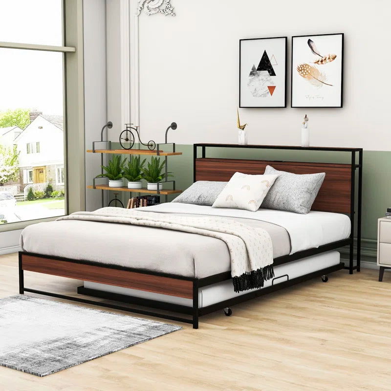 MetalCraft Sunrise Pattern Iron Bed - Furnishiaa -  -